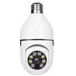 eWatchmen WiFi Wireless CCTV Camera 1080P Bulb Shape PTZ V380 Pro Security Camera with LED Lights